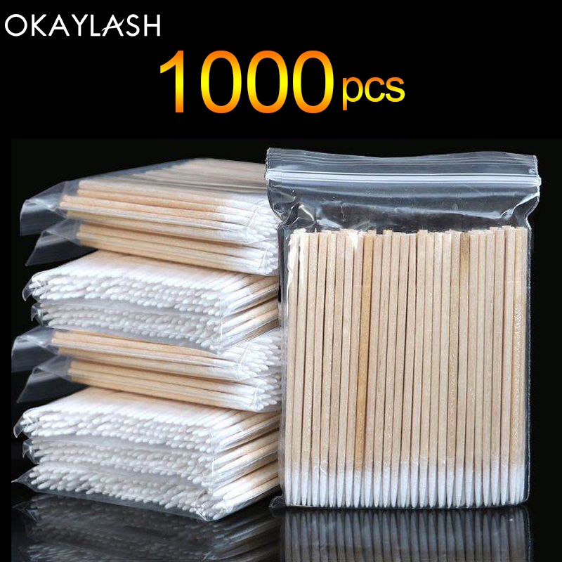 Eyelash Extension Wholesale - 300/100 adet doğal ahşap tek kullanımlık