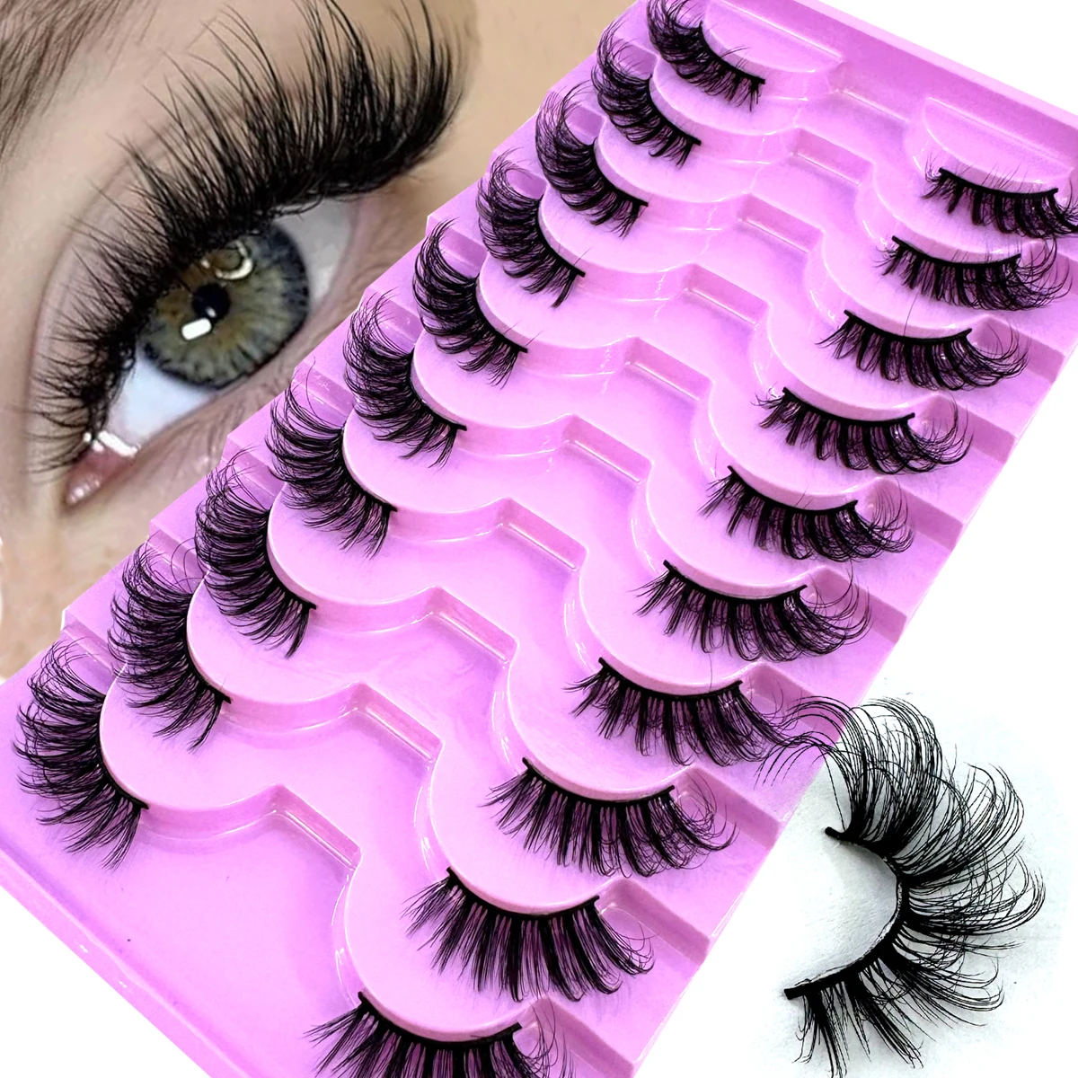 Eyelash Extension Cat Eye - AMSDCN yeni yarım göz 10 çift