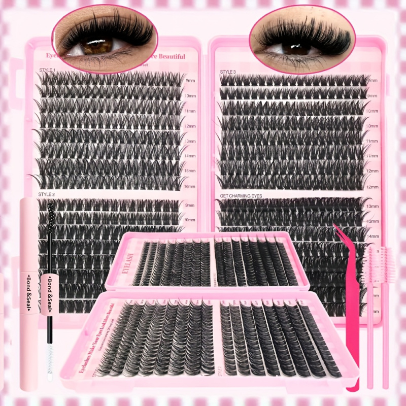 Eyelash Extension Last - 30/40/50/60/80/100D, Kalın 9-16mm Pembe Kirpik Kitleri,