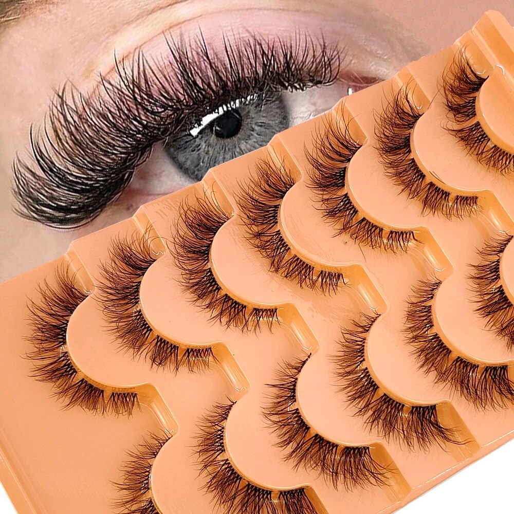 Eyelash Extension For Big Eyes - 7pairs vizon kirpik görünmez bant kirpik