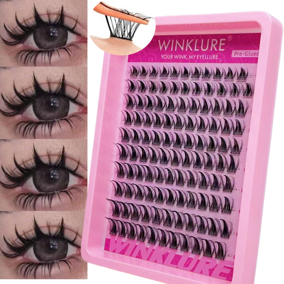 Eyelash Extension Cat Eye - WINKLURE Kendinden Yapışkanlı Takma Kirpik Demetleri