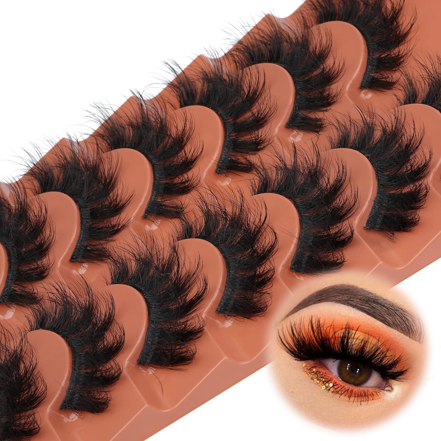 7 çift Kabarık Kirpikler 8D Ya - Eyelash Extension Cat Eye incelemesi ve fiyatı