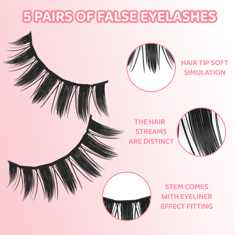 DINGSEN 5 Çift Manga Kirpikler - Eyelash Extension Anime incelemesi ve fiyatı
